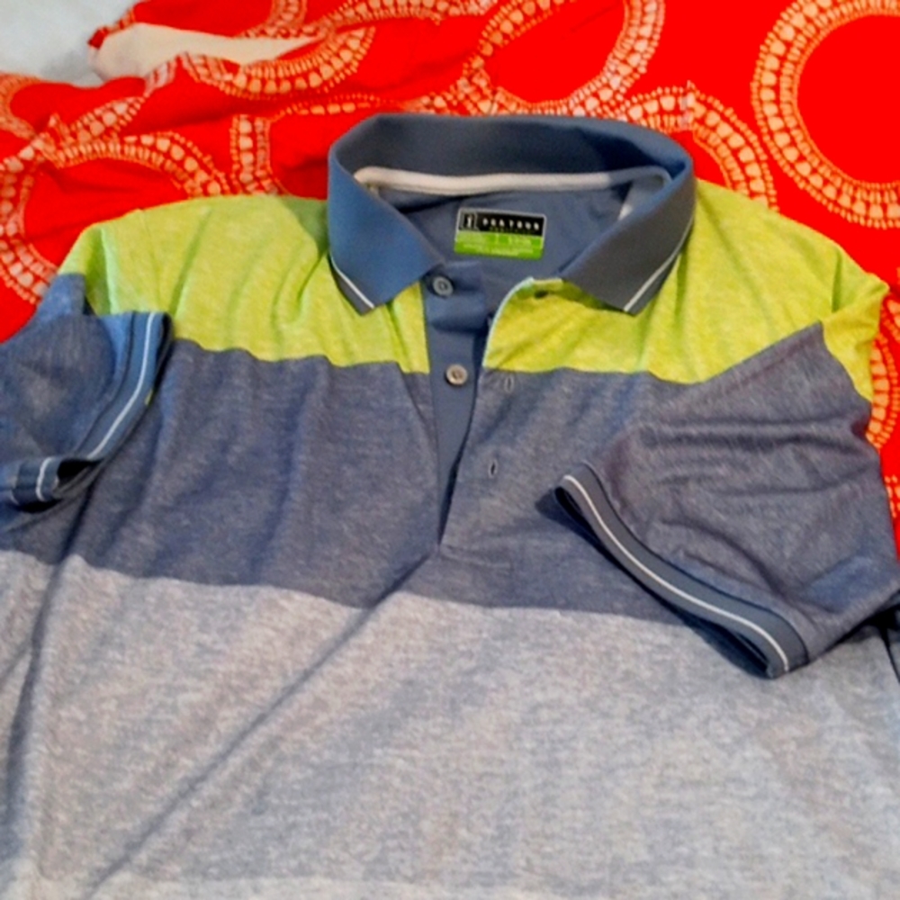 PGA TOUR PRO SERIES MENS STRIPED POLO SHIRT size small